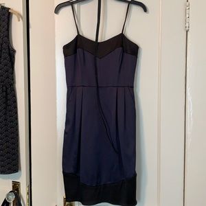 David Meister belted strapless dress
